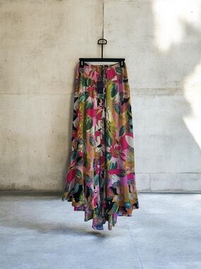 RACHEL Rachel Roy Tropical Floral Button-Front Maxi Skirt-XS
